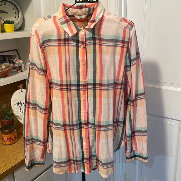 Time and Tru Tops - 🍑🍑🍑BOGOHO 🍑🍑🍑Plaid  Button Down LS Shirt